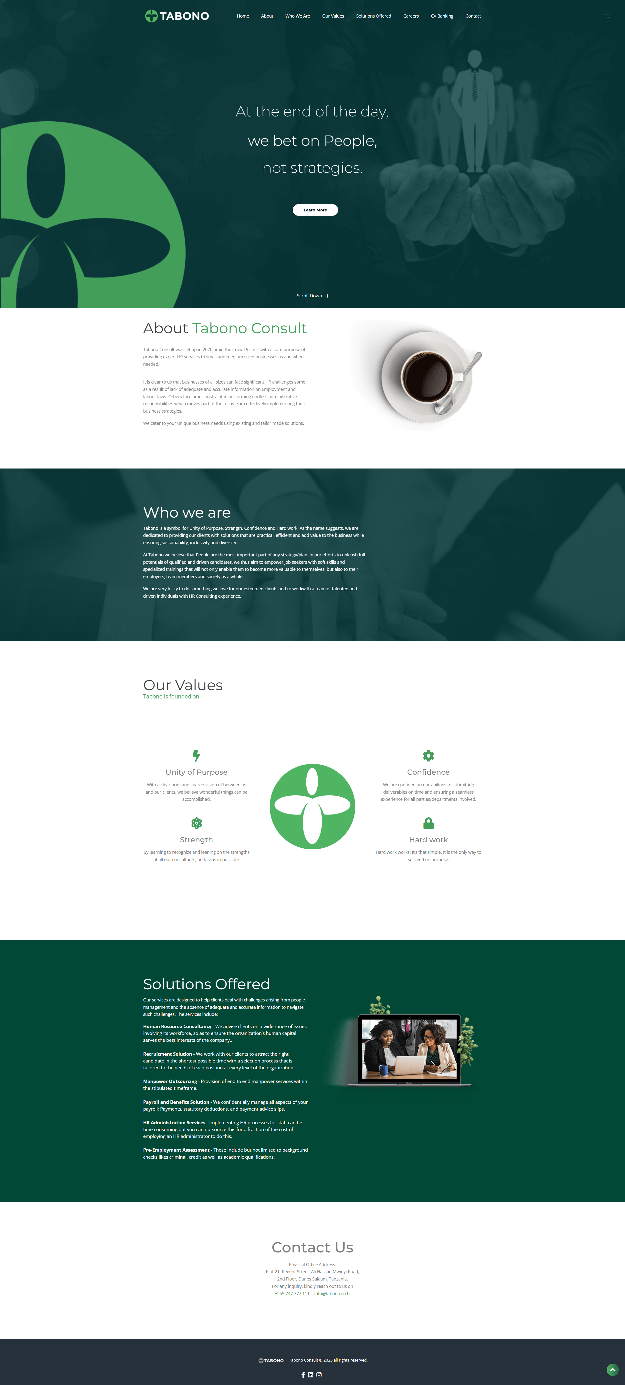 Tabono website mockup